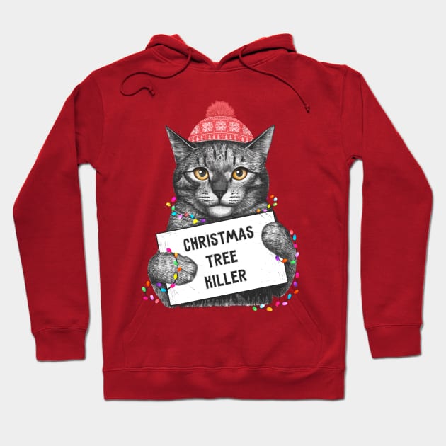 Christmas tree killer Hoodie by kodamorkovkart